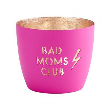 Giftcompany Windlicht 'BAD MOMS CLUB' in pink/gold
