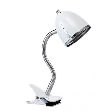LIFETIME Klemmlampe weiß mit Kante in Chrom