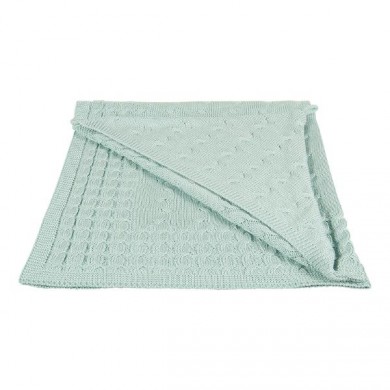 Baby's Only Kapuzendecke Zopf mint 82x82cm