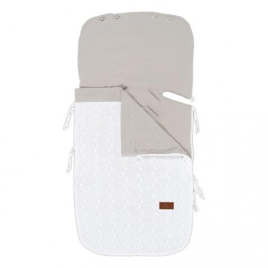 Baby's Only Sommer Fußsack Maxi-Cosi Zopf weiß 86x38cm