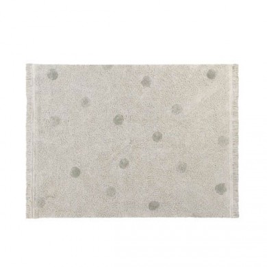 Lorena Canals waschbarer Teppich 'Hippy Dots' in creme/olive 120x160cm