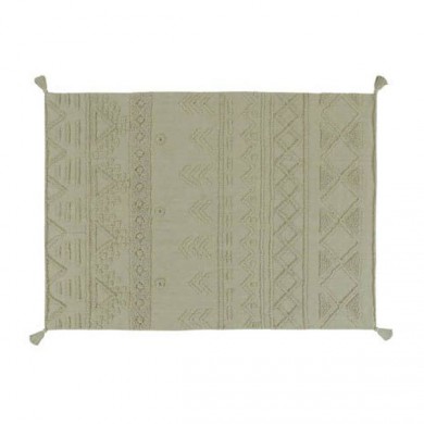 Lorena Canals waschbarer Teppich 'Tribu' in olive 140x200cm
