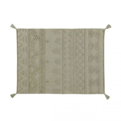 Lorena Canals waschbarer Teppich 'Tribu' in olive 120x160cm