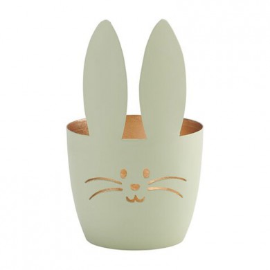 Giftcompany Windlicht 'Hase' in pastellgrün/gold