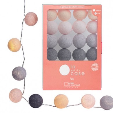 La Case de Cousin Paul Lichterkette Lili Baby Nachtlicht kleine 16 LED-Bälle in rosa