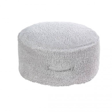 Lorena Canals waschbarer Sitzpouff hellgrau 50x50x20cm