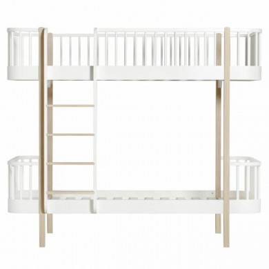 Oliver Furniture Wood Collection Etagenbett 90x200cm cm Eiche - Leiter vorne