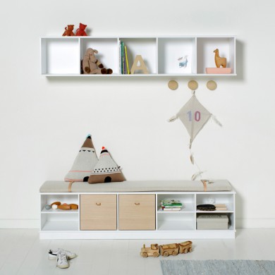 Oliver Furniture Wood Wandregal 5x1 zum Aufhängen