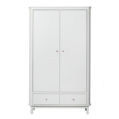 Oliver Furniture Wood Kleiderschrank 2-türig in weiß
