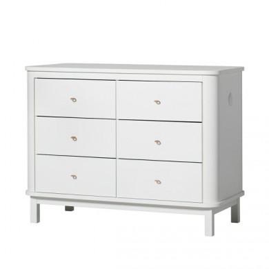 Oliver Furniture Wood Kommode 6 Schubladen in weiß