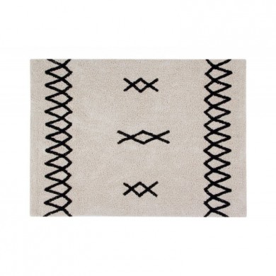 Lorena Canals waschbarer Teppich 'Atlas' in natural/black 120x160cm