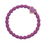 By Eloise Haargummi Armband Gold Heart mulberry
