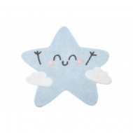 Lorena Canals waschbarer Stern-Teppich 'Happy Star' hellblau M...