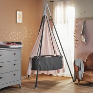 Leander Classic Babywiege in grau inklusive Matratze