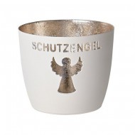 Giftcompany Windlicht 'SCHUTZENGEL' in weiß/gold