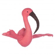 Kidsdepot Wandtrophäe Ibis pink 23x66x40cm