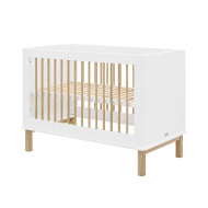 Bopita Babybett Mika in weiß/natur 60x120cm