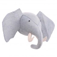 Kidsdepot Wandtrophäe Elefant blaugrau 40x17x18cm