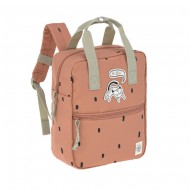 Lässig kleiner Rucksack Square 'Happy Prints' in karamell