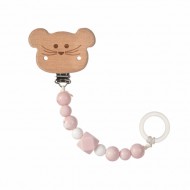 Lässig Schnullerkette Little Chums Maus rosa