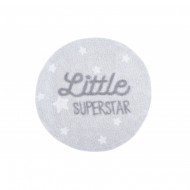 Lorena Canals waschbarer, runder Teppich 'Little Superstar' grau Mr. Wonderful Ø120cm