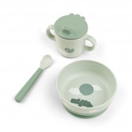 Done by Deer 'Foodie' first meal set Croco in grün