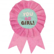 Kidsdepot Deko Aufhänger / Wimpel 'You Go Girl' rosa 20x40cm