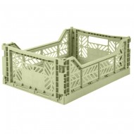 AY-KASA Klappbox medium in cream lime - 40x30x14,5cm