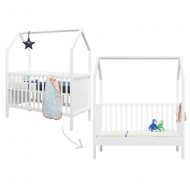 Bopita Babybett/Babybank 'My first Housebett' 70x140cm umbaubar in weiß