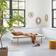 Oliver Furniture Wood Collection Lounger Tagesbett 120x200cm cm weiß/Eiche
