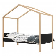 Bopita Hausbett 'Liam' 90x200cm in natur/schwarz