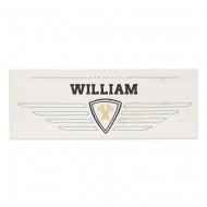 LIFETIME Namensschild Road Trip 15x40x1,6cm white wash