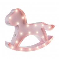 Marquee-Lights Schaukelpferd in rosa mit LED Beleuchtung - 22,3x30,5x5cm