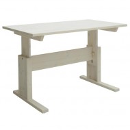 LIFETIME höhenverstellbarer Schreibtisch in white wash - Breite 120cm