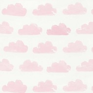 Eijffinger "Tout Petit" Tapete weiß/rosa mit Wolken 