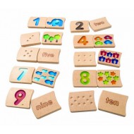 Plantoys zweiseitiges Zahlenset 1-10 aus Holz