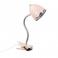 LIFETIME Klemmlampe rosa mit Kante in Chrom