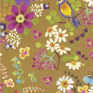 Eijffinger Rice "Everyday Magic" Tapete Vögel & Blumen gold