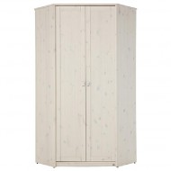 LIFETIME Eckschrank mit Drehtür in white wash