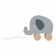 Little Dutch Holzspielzeug Nachziehtier Elefant in grau