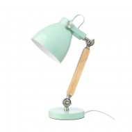 LIFETIME Schreibtischlampe mint mit Holzdetail 