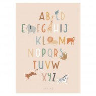 Sebra Plakat Alphabet Wildlife 50x70cm