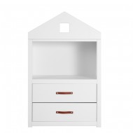 LIFETIME Regalsystem - Bücherregal mit Aufsatz Haus in weiß - 107x66,6cm