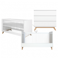Bopita Babyzimmer 2-teilig Lynn mit Bett 70x140cm umbaubar
