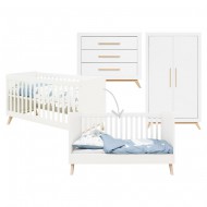 Bopita Babyzimmer 3-teilig Fenna mit Bett 70x140cm umbaubar 