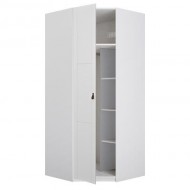 LIFETIME Eckschrank mit Drehtür in weiß
