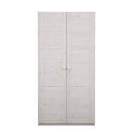 LIFETIME 2-türiger Kleiderschrank in white wash - 100x203cm - ...