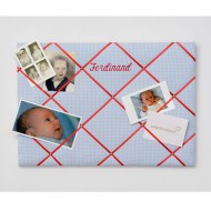 Paula&Ferdinand klassisches Memoboard in vielen Vichy-Stoffen mit Wunschnamen