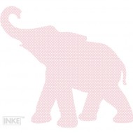 Babyelefant  121 in rosa mit weißen Punkten