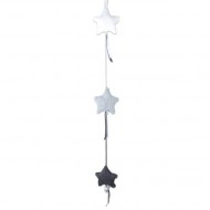 Baby's Only Zopf Girlande 3 Sterne in anthrazit-grau-weiß 80x14 cm
